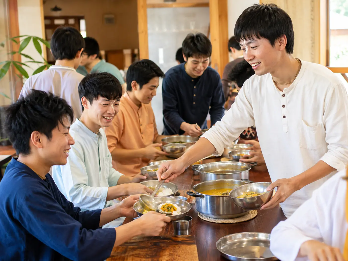 食卓を囲む