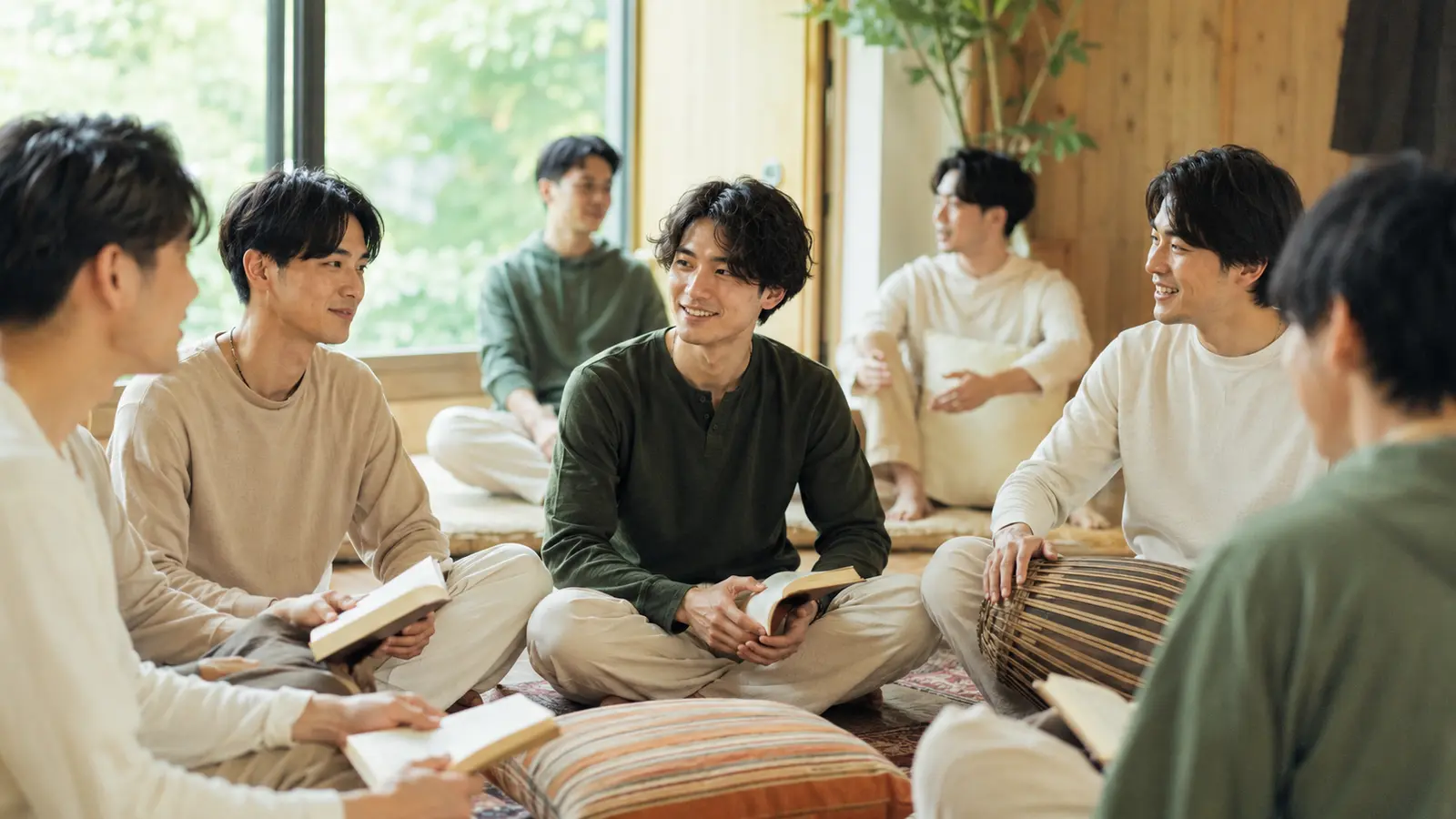 バクティ・ヨーガの会員コミュニティに集う日本の若い男性たち